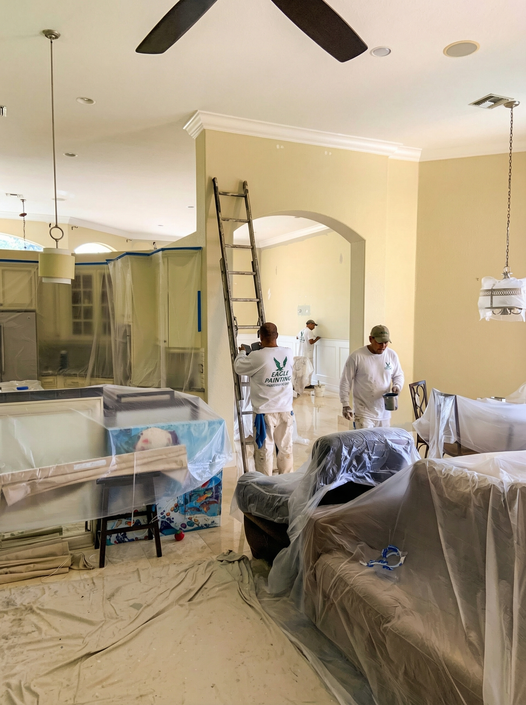 Exterior home painting completed by Eagle Painting